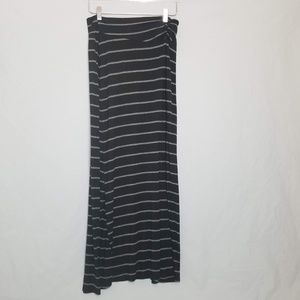 Bobeau Striped Maxi Skirt w/ Slit